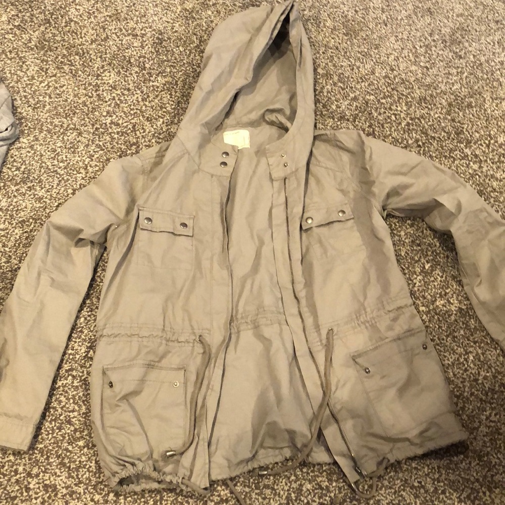 Gray trench coat